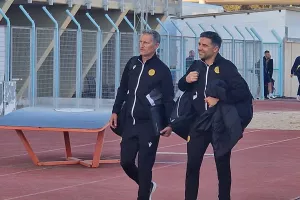 Με χαμόγελο... στα γνώριμα λημέρια ο Σατσιάς! (Φώτος Kerkida)