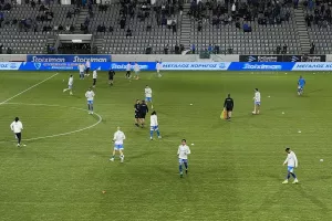 (Φώτος-Βίντεο kerkida) Το "ζέσταμα"... Απόλλωνα και ΑΠΟΕΛ