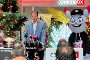 Η διάσκεψη τύπου της ΚΟΚ με την ECOMMBX για το Ευρωμπάσκετ (φώτος Kerkida)