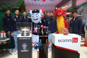 Η διάσκεψη τύπου της ΚΟΚ με την ECOMMBX για το Ευρωμπάσκετ (φώτος Kerkida)