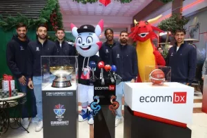 Η διάσκεψη τύπου της ΚΟΚ με την ECOMMBX για το Ευρωμπάσκετ (φώτος Kerkida)