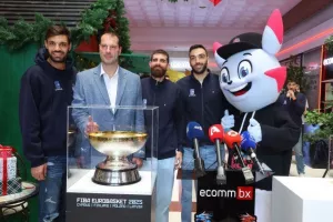 Η διάσκεψη τύπου της ΚΟΚ με την ECOMMBX για το Ευρωμπάσκετ (φώτος Kerkida)