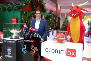Η διάσκεψη τύπου της ΚΟΚ με την ECOMMBX για το Ευρωμπάσκετ (φώτος Kerkida)