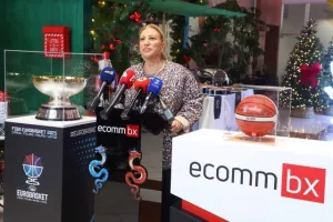 Η διάσκεψη τύπου της ΚΟΚ με την ECOMMBX για το Ευρωμπάσκετ (φώτος Kerkida)
