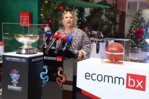 Η διάσκεψη τύπου της ΚΟΚ με την ECOMMBX για το Ευρωμπάσκετ (φώτος Kerkida)
