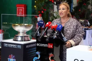 Η διάσκεψη τύπου της ΚΟΚ με την ECOMMBX για το Ευρωμπάσκετ (φώτος Kerkida)
