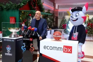 Η διάσκεψη τύπου της ΚΟΚ με την ECOMMBX για το Ευρωμπάσκετ (φώτος Kerkida)