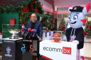 Η διάσκεψη τύπου της ΚΟΚ με την ECOMMBX για το Ευρωμπάσκετ (φώτος Kerkida)