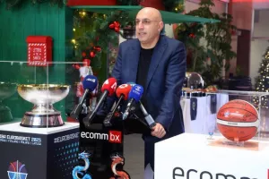 Η διάσκεψη τύπου της ΚΟΚ με την ECOMMBX για το Ευρωμπάσκετ (φώτος Kerkida)