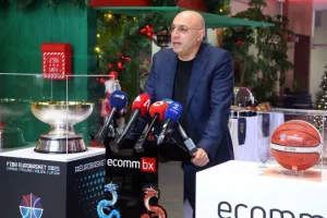 Η διάσκεψη τύπου της ΚΟΚ με την ECOMMBX για το Ευρωμπάσκετ (φώτος Kerkida)