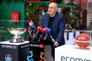 Η διάσκεψη τύπου της ΚΟΚ με την ECOMMBX για το Ευρωμπάσκετ (φώτος Kerkida)