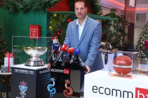 Η διάσκεψη τύπου της ΚΟΚ με την ECOMMBX για το Ευρωμπάσκετ (φώτος Kerkida)