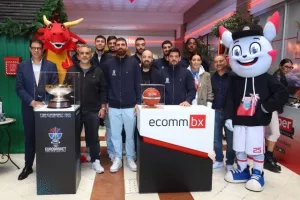 Η διάσκεψη τύπου της ΚΟΚ με την ECOMMBX για το Ευρωμπάσκετ (φώτος Kerkida)