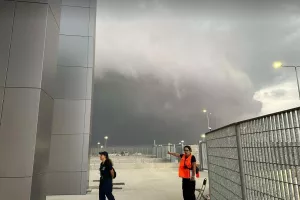 Έντονα καιρικά φαινόμενα... στον ουρανό του "Αλφαμέγα" (Φώτος/Βίντεο Kerkida)