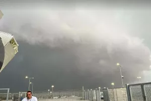 Έντονα καιρικά φαινόμενα... στον ουρανό του "Αλφαμέγα" (Φώτος/Βίντεο Kerkida)