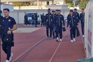(ΦΩΤΟΡΕΠΟΡΤΑΖ) Η άφιξη της ΑΕΛ στο ''Τάσος Μάρκου''