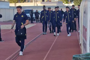 (ΦΩΤΟΡΕΠΟΡΤΑΖ) Η άφιξη της ΑΕΛ στο ''Τάσος Μάρκου''