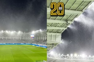 (Φώτος-Βίντεο kerkida) Συνεχόμενη και έντονη βροχόπτωση στο "Αλφαμέγα"