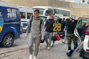 Η άφιξη της Πάφος FC (φώτος Kerkida) 