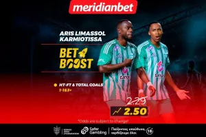 Άρης-Καρμιώτισσα: Bet boost με Άρη και γκολ σε σούπερ απόδοση - Είσαι ένα κλικ μακριά από το μπόνους σου 