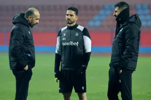 (Φώτος kerkida) Η προπόνηση της Ομόνοιας στο "Gradski Stadion"