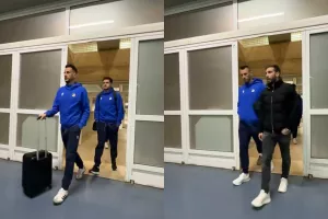 (Φώτος) H άφιξη του ΑΠΟΕΛ