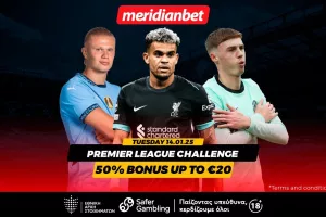 Premier League Challenge: Στοιχημάτισε και κέρδισε ακόμη κι αν χάσεις! - Πάρε μπόνους εύκολα και απλά!   