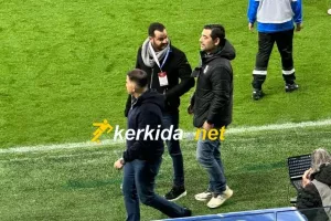 Μετά το τέλος/Κατέβηκε... στο γήπεδο ο Κίρζης (Φώτος Kerkida)