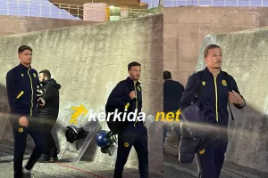 Η άφιξη της αποστολής της ΑΕΛ (Φώτος kerkida)