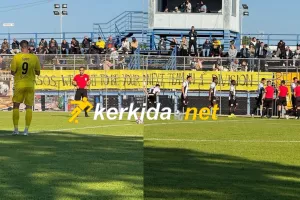 (Φώτο kerkida) Πανό με μήνυμα… στον Λιάσο! 