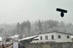 Χιονισμένο σκηνικό πριν την αναχώρηση (φώτος kerkida)