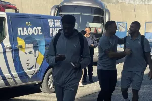Η άφιξη της Πάφος FC (Φώτος Kerkida)