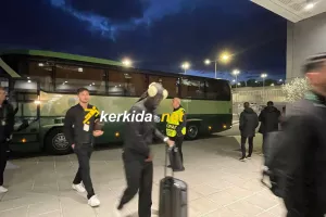 (Φώτος Kerkida) Έφτασε στη Λεμεσό η Ομόνοια