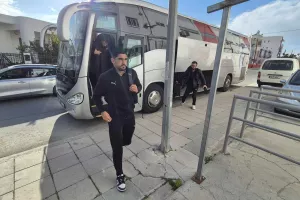 Άφιξη ΑΕΚ στο "Αμμόχωστος" (ΦΩΤΟΣ)
