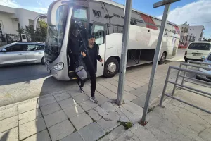 Άφιξη ΑΕΚ στο "Αμμόχωστος" (ΦΩΤΟΣ)