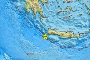 Σεισμός κοντά στην Κρήτη