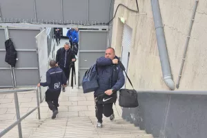 (Φώτος Kerkida) Η άφιξη Καρμιώτισσας-Εθνικού  