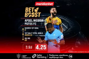 ΑΠΟΕΛ-Πάφος: Ντέρμπι στη Λευκωσία με bet boost στο 4.25! – Αυτό το μπόνους απαγορεύεται να το χάσεις!  
