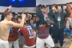 (Βίντεο) Τρελά... "βυσσινί" πανηγύρια στα αποδυτήρια