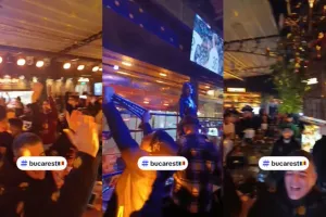 Το πάρτι των οπαδών του ΠΑΟΚ σε μπαρ του Βουκουρεστίου