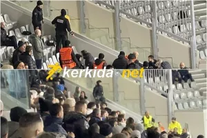Μετά το γκολ - Ένταση στην κεντρική κερκίδα/ Παρέμβαση stewards