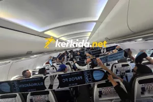 (Βίντεο kerkida) Έκαναν... εξέδρα το αεροπλάνο οι Παφίτες!