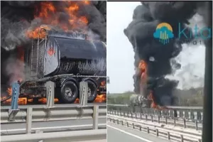 Τροχαίo με τρία φορτηγά στον αυτοκινητόδρομο Λευκωσίας - Λεμεσού (Βίντεο)