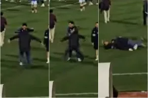 Ευτράπελο... στους πανηγυρισμούς: Γιώργος στον Λευτέρη/ Τάκλιν για κίτρινη κάρτα! (Βίντεο)