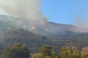 Μαίνεται η μεγάλη φωτιά στα Χανιά