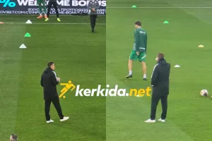 (Βίντεο Kerkida) Κοντά... στην προθέρμανση με καφέ ο Σπιλέφσκι