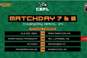 Cyprus eSports Football League: 24 Απριλίου, οι αγώνες για τη 7η και 8η αγωνιστική