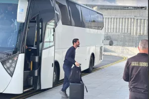 (ΦΩΤΟΣ kerkida.net) H άφιξη της ΑΕΛ