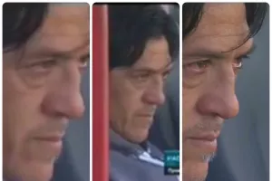 Ο Καμορανέζι δευτερόλεπτα πριν τη σέντρα...