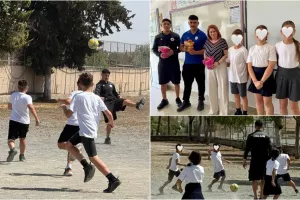 Με… «διπλή» αθλητική παρουσία η επίσκεψη της ΕΣΔΑ στο Δημοτικό Σχολείο Αναλιόντα